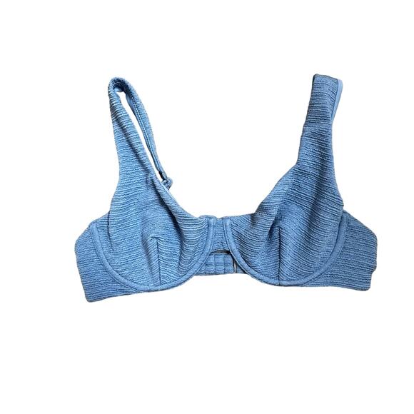 Abercrombie & Fitch|Ribbed Underwire Bikini Top|Blue|NWOT|SZ‎ S - Picture 1 of 7